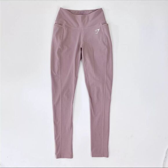 Gymshark Dreamy Leggings With Pockets Dusty Pink Purple Taupe Sz S Workout Yoga - Picture 7 of 8